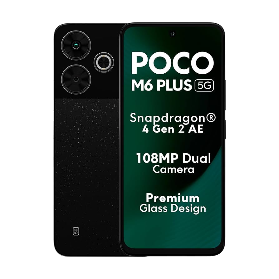POCO M6 Plus 5G Graphite Black 6GB RAM 128GB ROM : Amazon.ca